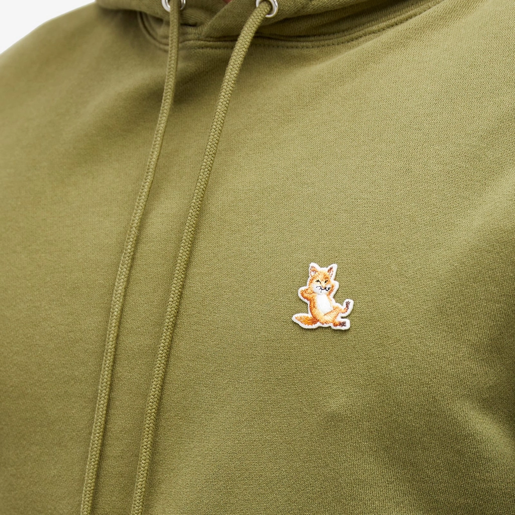 Maison Kitsune Men's Chillax Fox Patch Regular Hoody Military Green
